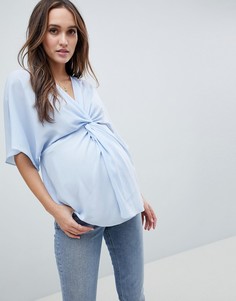 Топ с широкими рукавами эксклюзивно для ASOS DESIGN Maternity - Синий