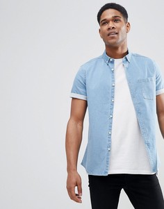 Эластичная джинсовая рубашка ASOS DESIGN - Синий
