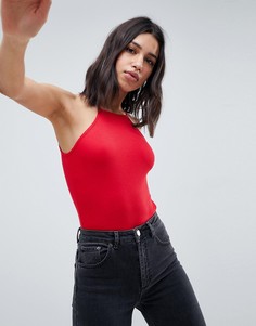 Боди в рубчик ASOS DESIGN - Красный