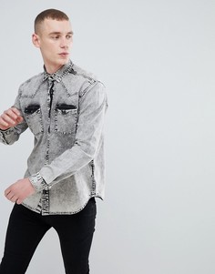 Джинсовая oversize-рубашка ASOS - Черный