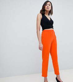 Суженные книзу брюки из крепа ASOS DESIGN Tall - Оранжевый