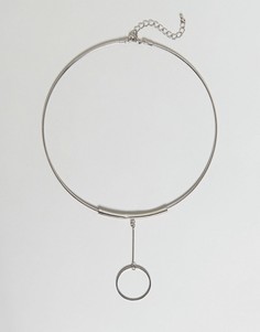 Ожерелье с геометрической подвеской Nylon - Серебряный