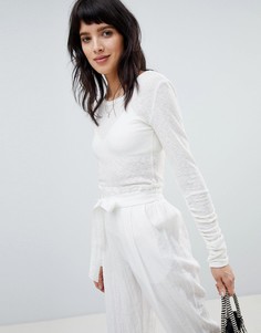 Лонгслив Free People Boundary - Кремовый