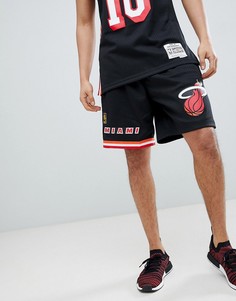 Черные шорты Mitchell &amp; Ness NBA Miami Heat - Черный