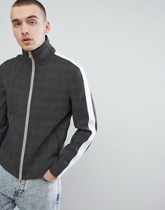Облегающая строгая спортивная куртка с полосками ASOS DESIGN - Черный