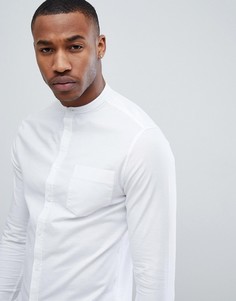 Белая облегающая оксфордская рубашка с воротником на пуговице ASOS DESIGN - Белый