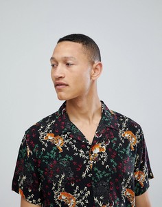 Рубашка с отложным воротником и короткими рукавами Brave Soul - Черный