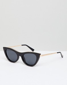 Черные солнцезащитные очки «кошачий глаз» Le Specs Enchantress - Золотой