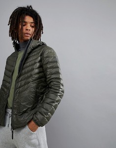 Дутая куртка цвета темного хаки Jack Wolfskin Vista - Зеленый