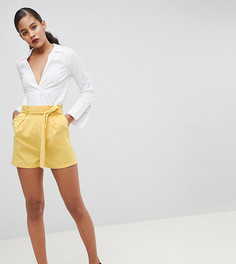 Шорты с завышенной талией Fashion Union Tall - Желтый