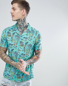 Оверсайз-рубашка с принтом ASOS DESIGN - Зеленый
