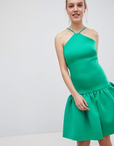 Платье миди с заниженной талией ASOS DESIGN - Зеленый