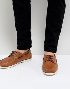 Коричневые кожаные мокасины Kurt Geiger London - Коричневый