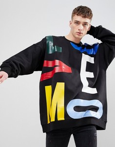 Свитер с надписью Love Moschino - Черный