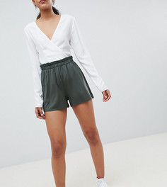 Шорты со сборками на поясе ASOS DESIGN Tall - Зеленый
