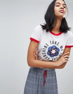 Футболка с контрастной отделкой Pepe Jeans Take Me To The Sunsine - Белый