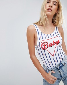 Боди с принтом ASOS DESIGN americana - Мульти