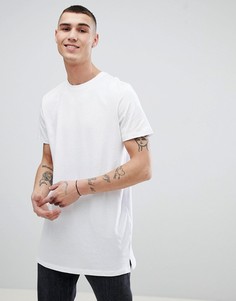 Белая удлиненная футболка New Look - Белый