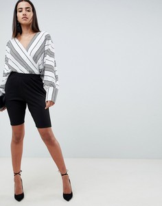 Шорты из трикотажного крепа ASOS DESIGN - Черный