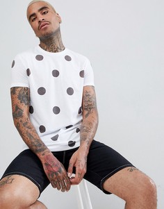 Футболка в горошек ASOS DESIGN - Белый