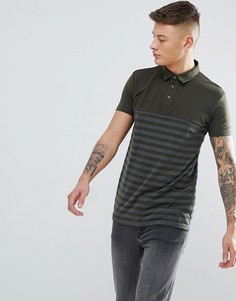 Поло в полоску Brave Soul - Зеленый