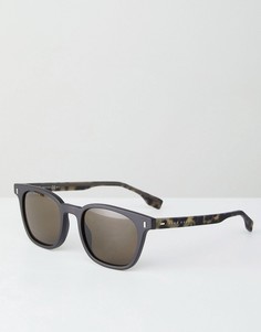 Черные круглые солнцезащитные очки BOSS - Черный