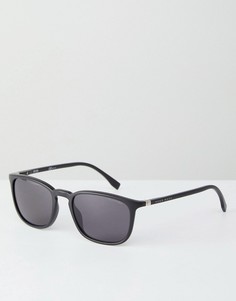 Черные матовые солнцезащитные очки в квадратной оправе BOSS - Черный