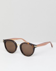 Круглые солнцезащитные очки в черепаховой оправе Tommy Hilfiger TH1517/S - Коричневый