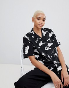 Рубашка с короткими рукавами и принтом логотипа Carhartt WIP - Мульти