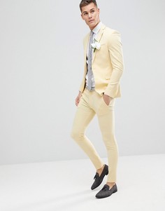 Супероблегающие брюки ASOS DESIGN - Желтый