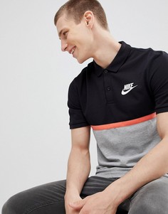 Поло серого цвета в стиле колор блок Nike Matchup 886507-010 - Серый