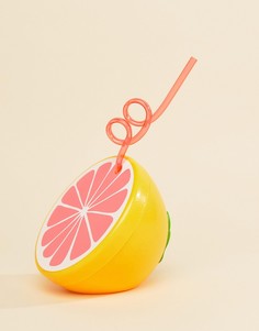 Чашка в виде грейпфрута 600 мл с соломкой Sunnylife - Мульти