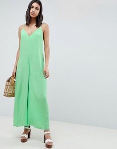 Комбинезон с глубоким V-образным вырезом ASOS DESIGN - Зеленый
