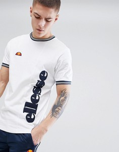 Белая футболка с контрастной отделкой и логотипом ellesse - Белый