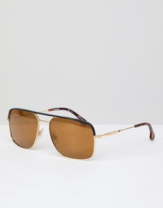 Золотистые солнцезащитные очки-авиаторы Carrera - Золотой