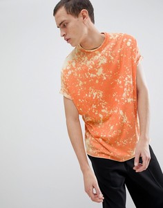 Оранжевая oversize-футболка с выбеленным эффектом ASOS DESIGN - Оранжевый
