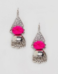 Серьги с гравировкой ASOS DESIGN - Серебряный