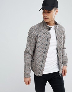 Коричневая куртка Харрингтон в клетку River Island - Коричневый