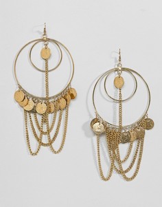 Броские серьги-кольца ASOS DESIGN - Золотой