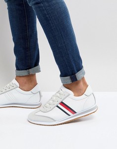 Белые кроссовки из замши и нейлона с полосками Tommy Hilfiger Core Corporate - Белый