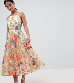 Платье для выпускного с халтером и вышивкой ASOS EDITION Petite - Мульти