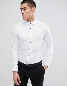 Белая рубашка скинни с длинными рукавами Burton Menswear - Белый