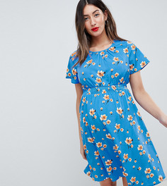 Платье для беременных с цветочным принтом New Look Maternity - Синий