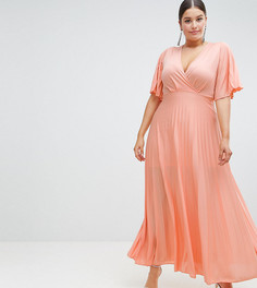 Платье-кимоно макси с плиссировкой ASOS DESIGN Curve - Мульти