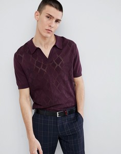 Поло бордового цвета River Island - Красный