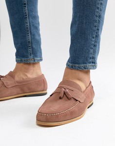 Розовые замшевые лоферы с кисточками River Island - Розовый