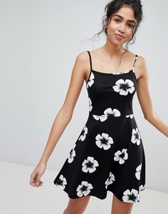 Сарафан мини с квадратным вырезом и цветочным принтом ASOS DESIGN - Мульти