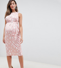 Платье с декоративным узлом и принтом ASOS DESIGN Maternity - Мульти