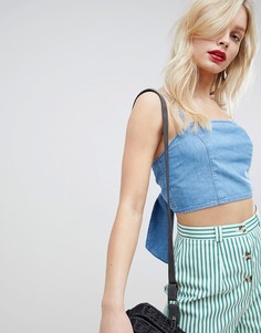 Джинсовый кроп-топ New Look - Синий