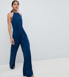 Комбинезон со сборками на талии ASOS DESIGN Tall - Темно-синий